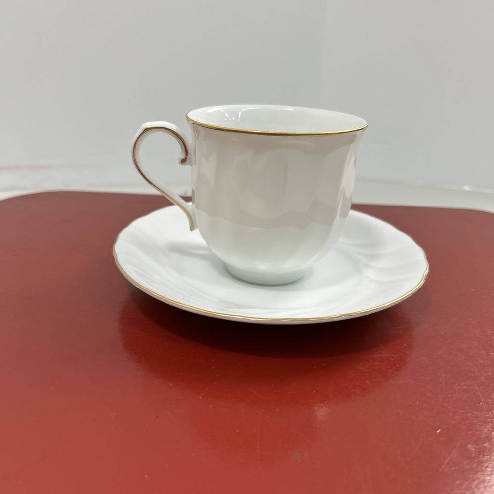 Mikasa "Wedding Band Gold" Trim L9709 Cup & Saucer Setโ White China Replacement